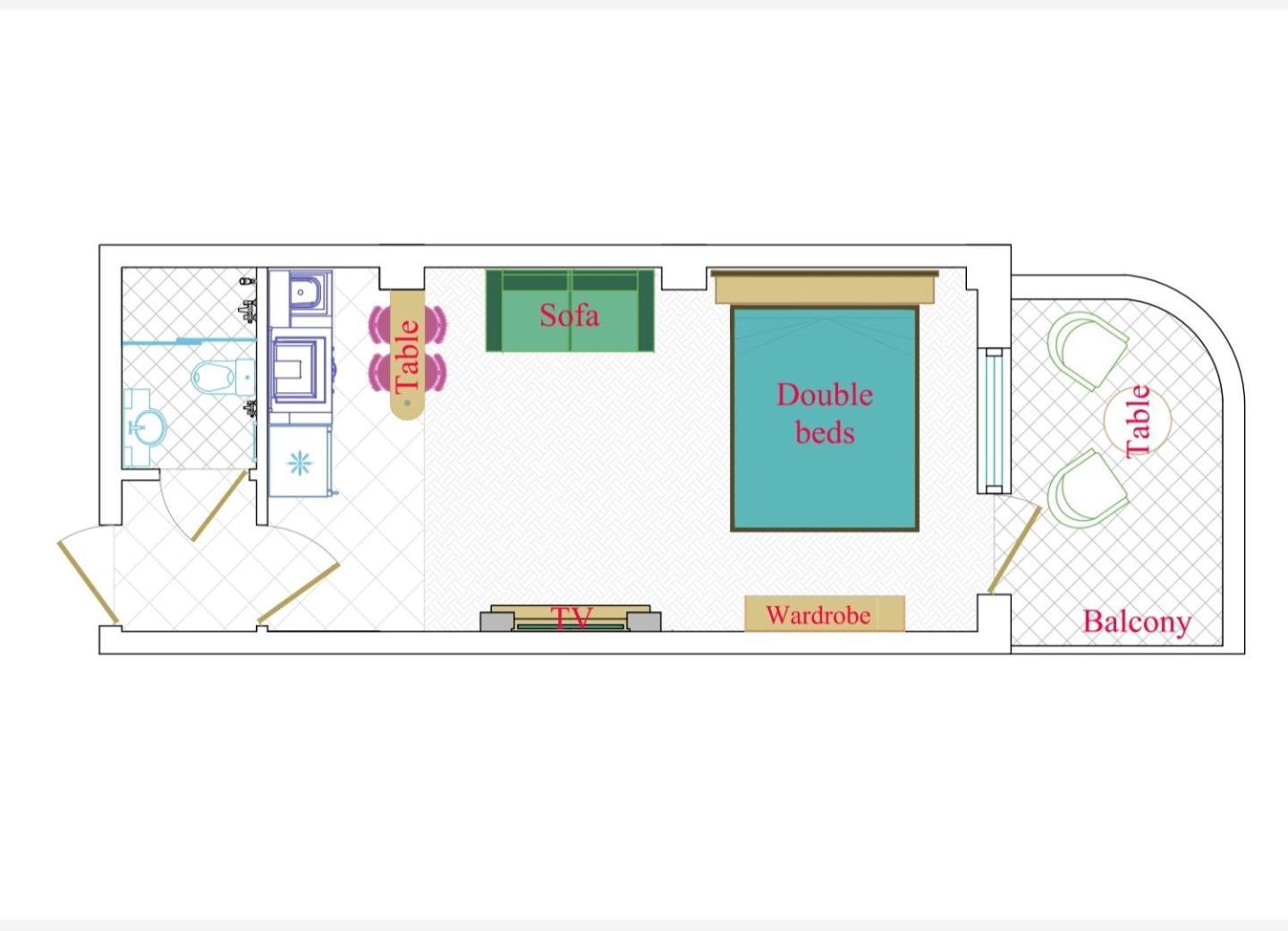 Leyla Apartments 2 باكو الغرفة الصورة